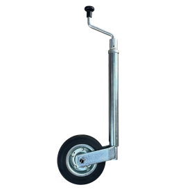 roue jockey Ø42 mm jante métal avec galet 200x50 pour remorque