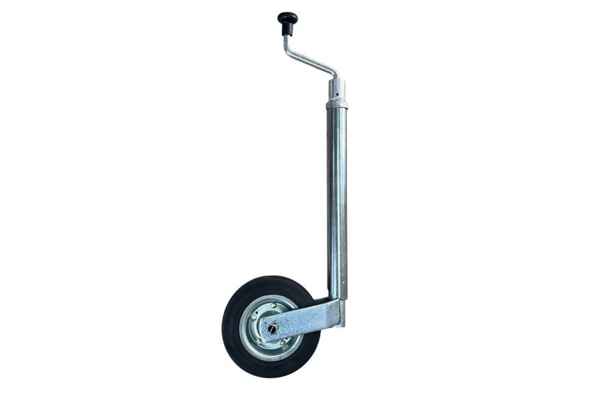 roue jockey Ø42 mm jante métal avec galet 200x50 pour remorque