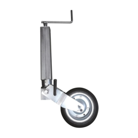 roue jockey Ø70 mm avec galet acier robuste pour remorque lourde