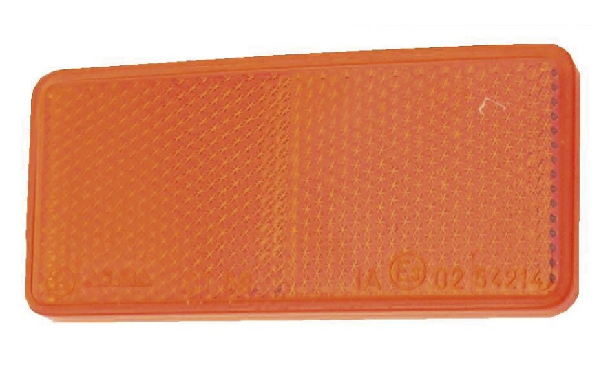 Lot de 2 Catadioptres Adhésif Rectangulaire Orange