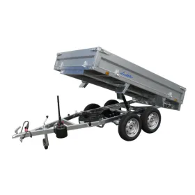 Remorque benne LIDER 39560FP PTAC 750 kg galvanisée avec pompe de basculement﻿