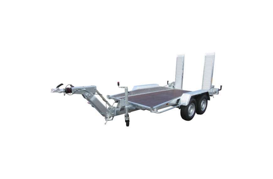 Remorque Porte Engin 40905L LIDER 3500 kg double essieu rampes aluminium