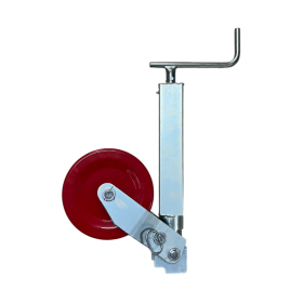 Roue jockey Ø70 mm avec galet acier 250x100 mm pour remorque lourde capacité 650 kg galvanisée