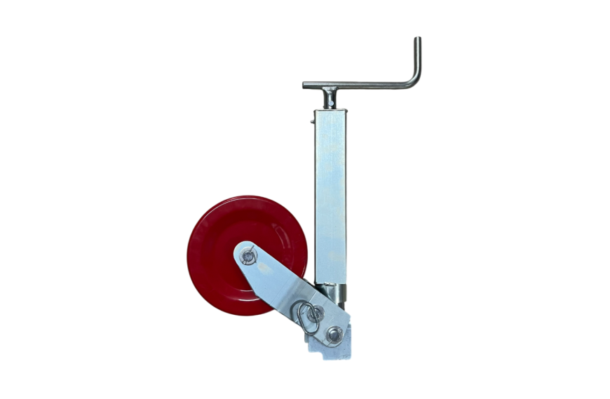 Roue jockey Ø70 mm avec galet acier 250x100 mm pour remorque lourde capacité 650 kg galvanisée