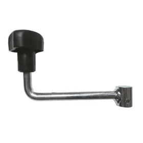 Manivelle de roue jockey courte 165 mm Ø6 compatible tige de béquille 17 mm pour remorque et caravane