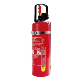 Extincteur portatif 2 kg ABC à poudre avec support, corps acier pour protection incendie maison et garage