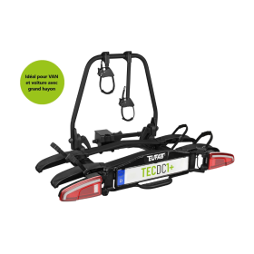 Porte-vélos EUFAB TECDC1+ pour vans avec feux LED et vélos électriques