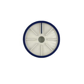 Galet bleu Ø120 mm avec alésage 21 mm pour convoyeur et mécanisme industriel