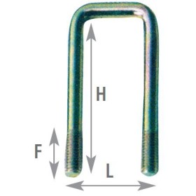 Bride tube haut 60 x 30 mm M10/F25