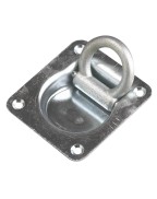 Anneau d’amarrage encastré 102 x 95 cm en acier galvanisé pour sécuriser sangles et chargement de remorque