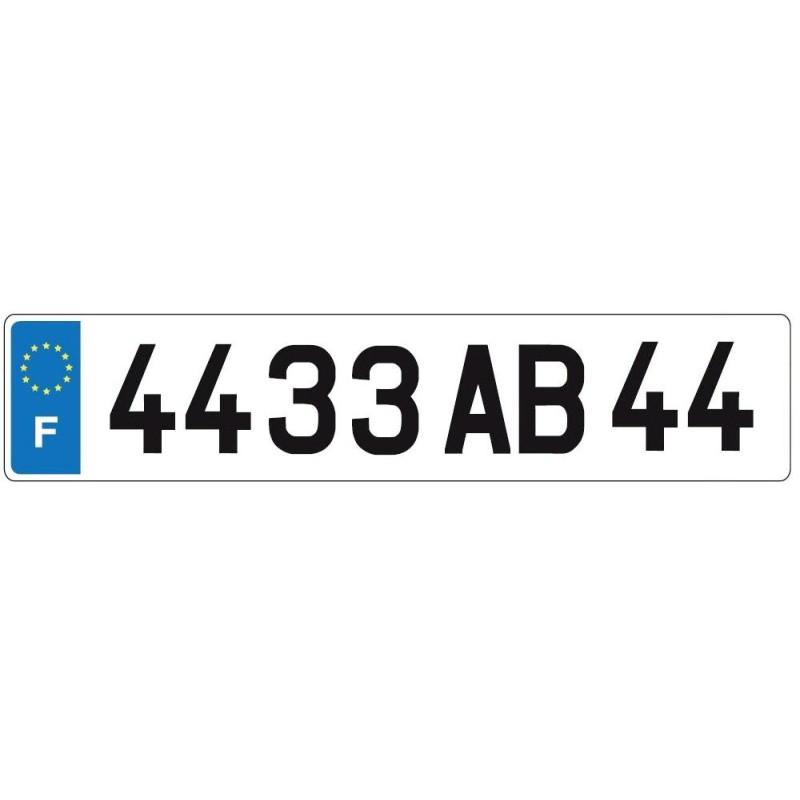 Plaque Immatriculation 520 x 110 mm Latour Remorques