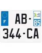 Plaque Immatriculation 275 x 200 mm -  Département 85