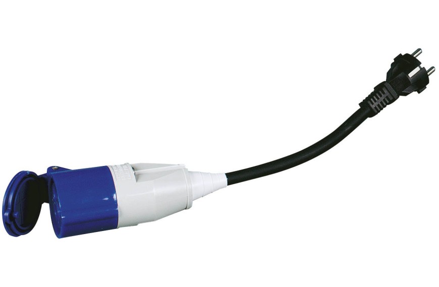 Prise Adaptateur caravane fiche standard + Fiche femelle P17