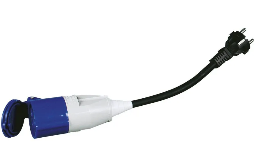 Prise Adaptateur caravane fiche standard + Fiche femelle P17